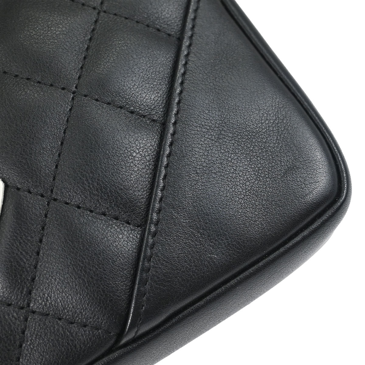 Chanel 2005-2006 Black Calfskin Cambon Ligne Shoulder Bag