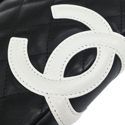 Chanel 2005-2006 Black Calfskin Cambon Ligne Shoulder Bag