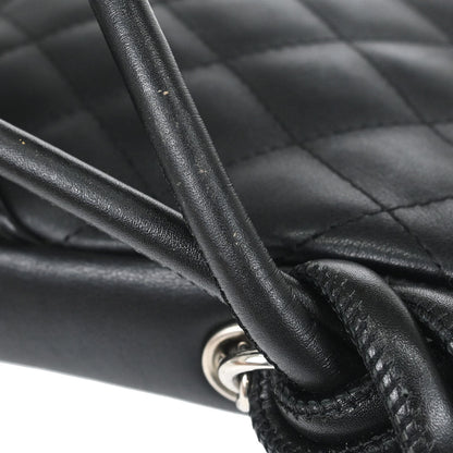 Chanel 2005-2006 Black Calfskin Cambon Ligne Shoulder Bag