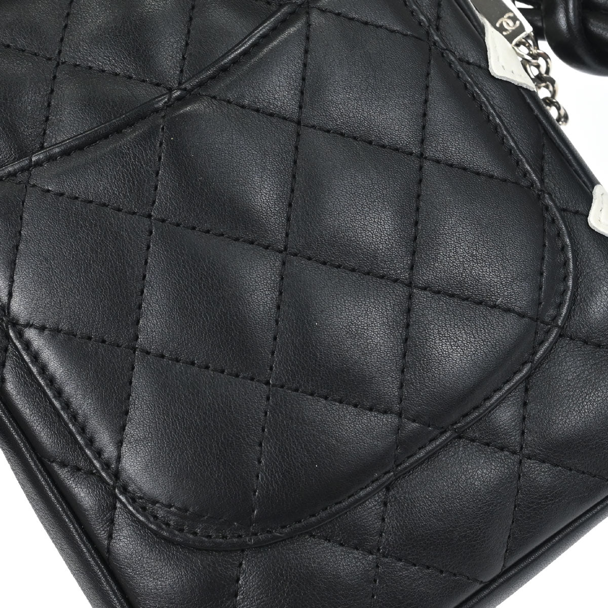 Chanel 2005-2006 Black Calfskin Cambon Ligne Shoulder Bag