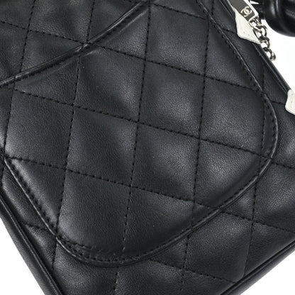 Chanel 2005-2006 Black Calfskin Cambon Ligne Shoulder Bag