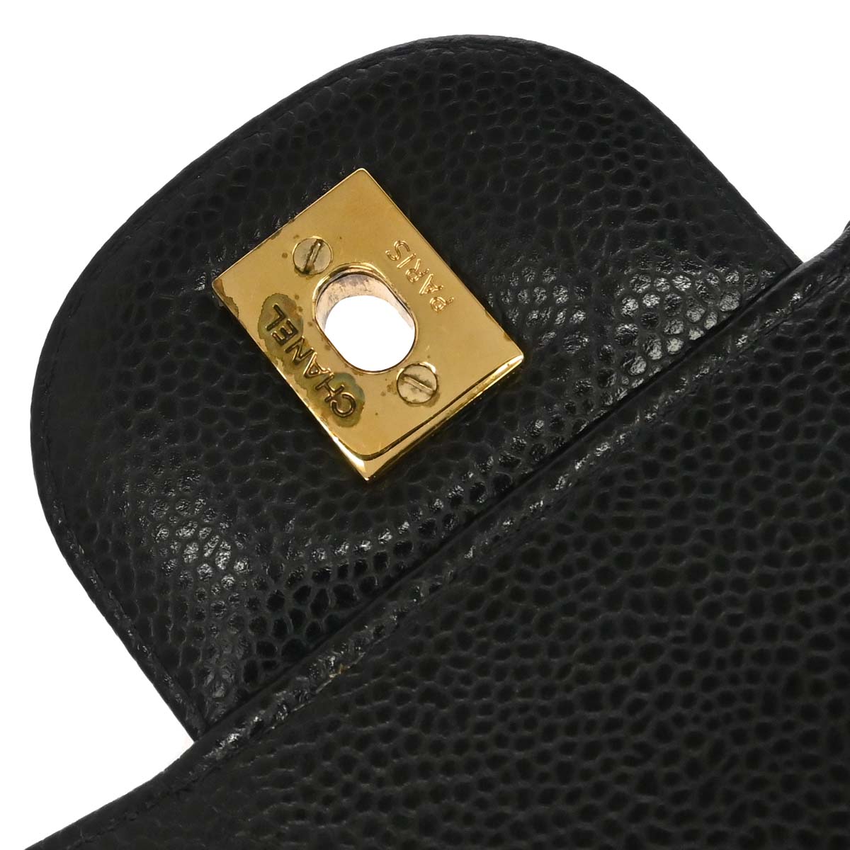 Chanel 2017-2018 Black Caviar Skin Jumbo Classic Double Flap Shoulder Bag