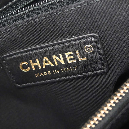 Chanel 2017 Black Shearling Coco Handle 2way Shoulder Handbag