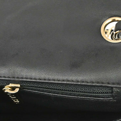 Chanel Black Lambskin Chevron Mini Classic Square Flap Shoulder Bag 17