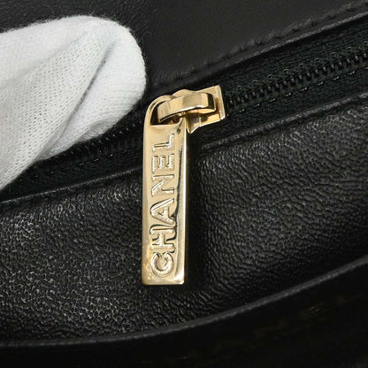 Chanel Black Lambskin Chevron Mini Classic Square Flap Shoulder Bag 17