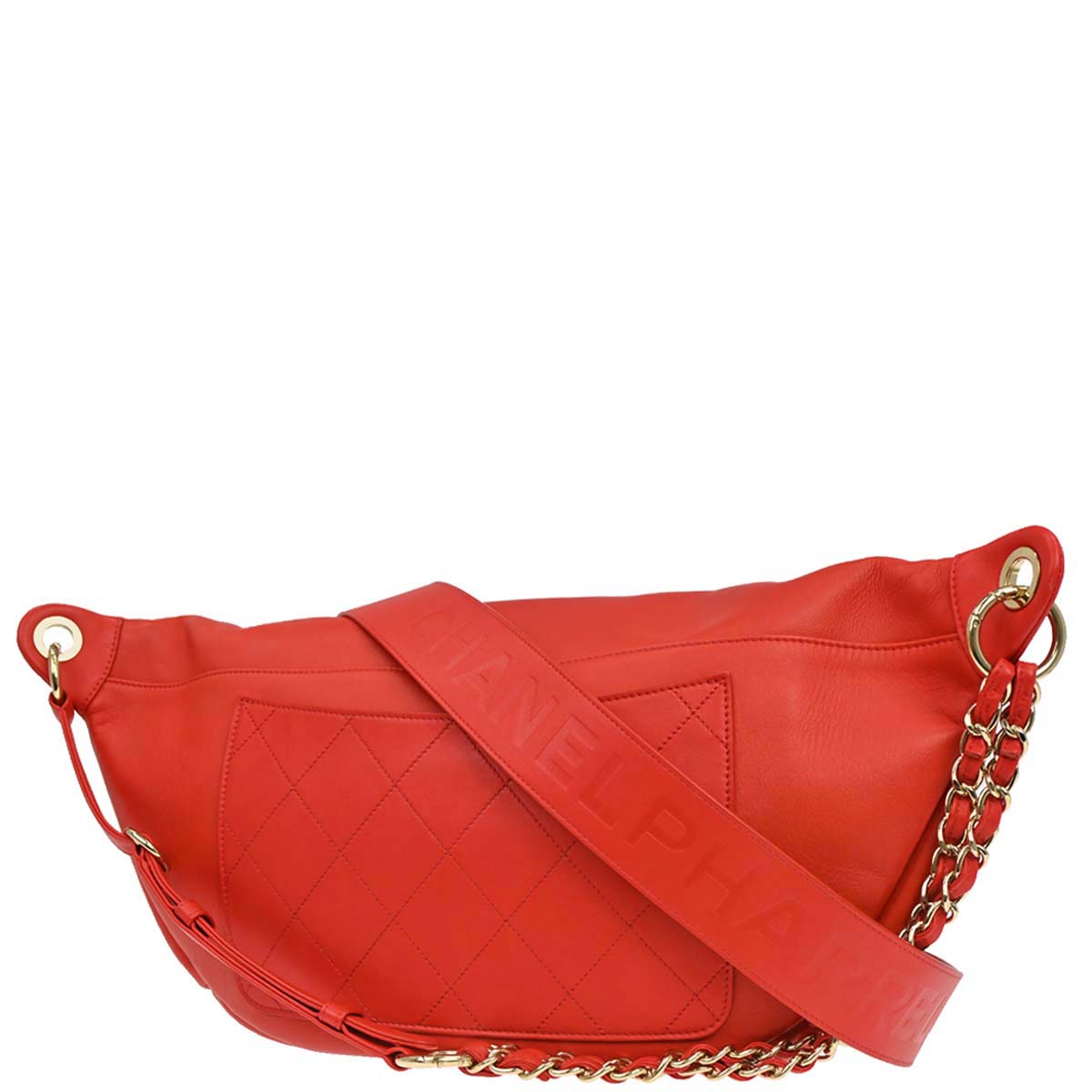 Chanel x Pharrell Williams 2019 Red Lambskin 2way Waist Bag