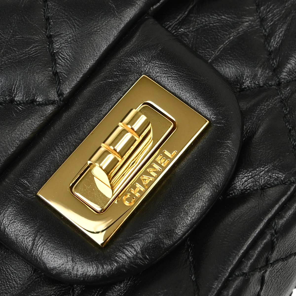 Chanel 2019 Black Calfskin Mademoiselle Lock Shoulder Bag
