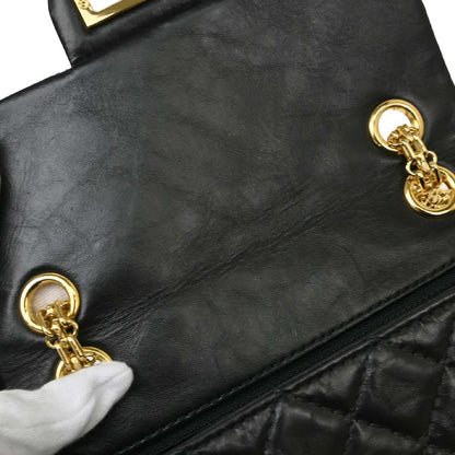 Chanel 2019 Black Calfskin Mademoiselle Lock Shoulder Bag