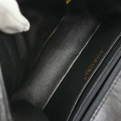 Chanel 2019 Black Calfskin Mademoiselle Lock Shoulder Bag