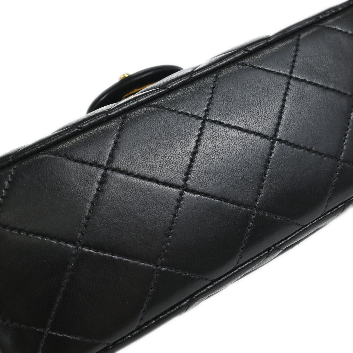 Chanel 1996-1997 Black Lambskin Mini Classic Square Flap Shoulder Bag 17