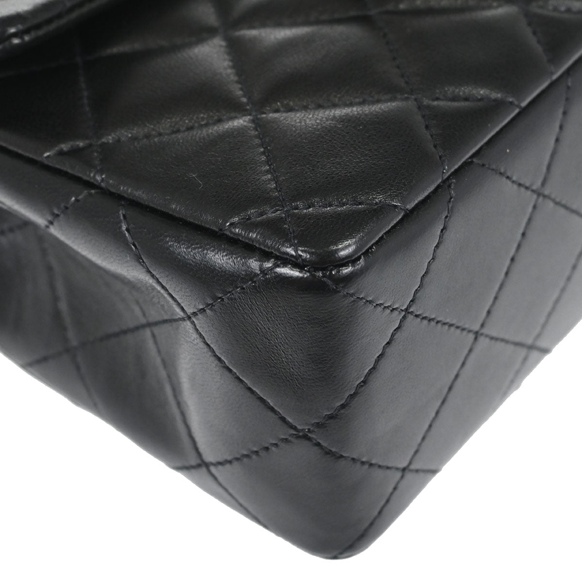 Chanel 1996-1997 Black Lambskin Mini Classic Square Flap Shoulder Bag 17