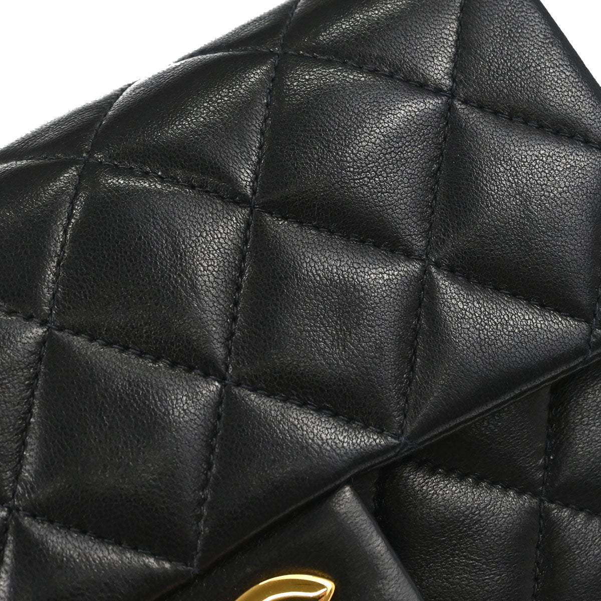 Chanel 1996-1997 Black Lambskin Mini Classic Square Flap Shoulder Bag 17