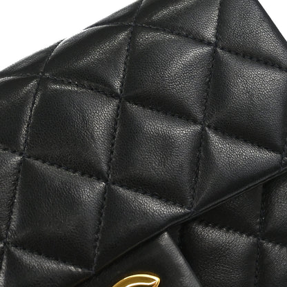 Chanel 1996-1997 Black Lambskin Mini Classic Square Flap Shoulder Bag 17