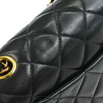 Chanel 1996-1997 Black Lambskin Mini Classic Square Flap Shoulder Bag 17
