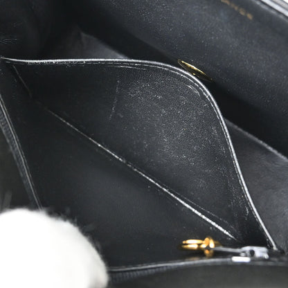 Chanel 1996-1997 Black Lambskin Mini Classic Square Flap Shoulder Bag 17