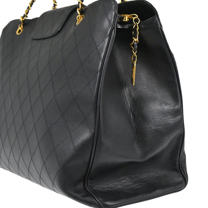 Chanel 1994-1996 Black Lambskin Bicolore Supermodel Shoulder Bag