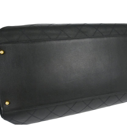 Chanel 1994-1996 Black Lambskin Bicolore Supermodel Shoulder Bag