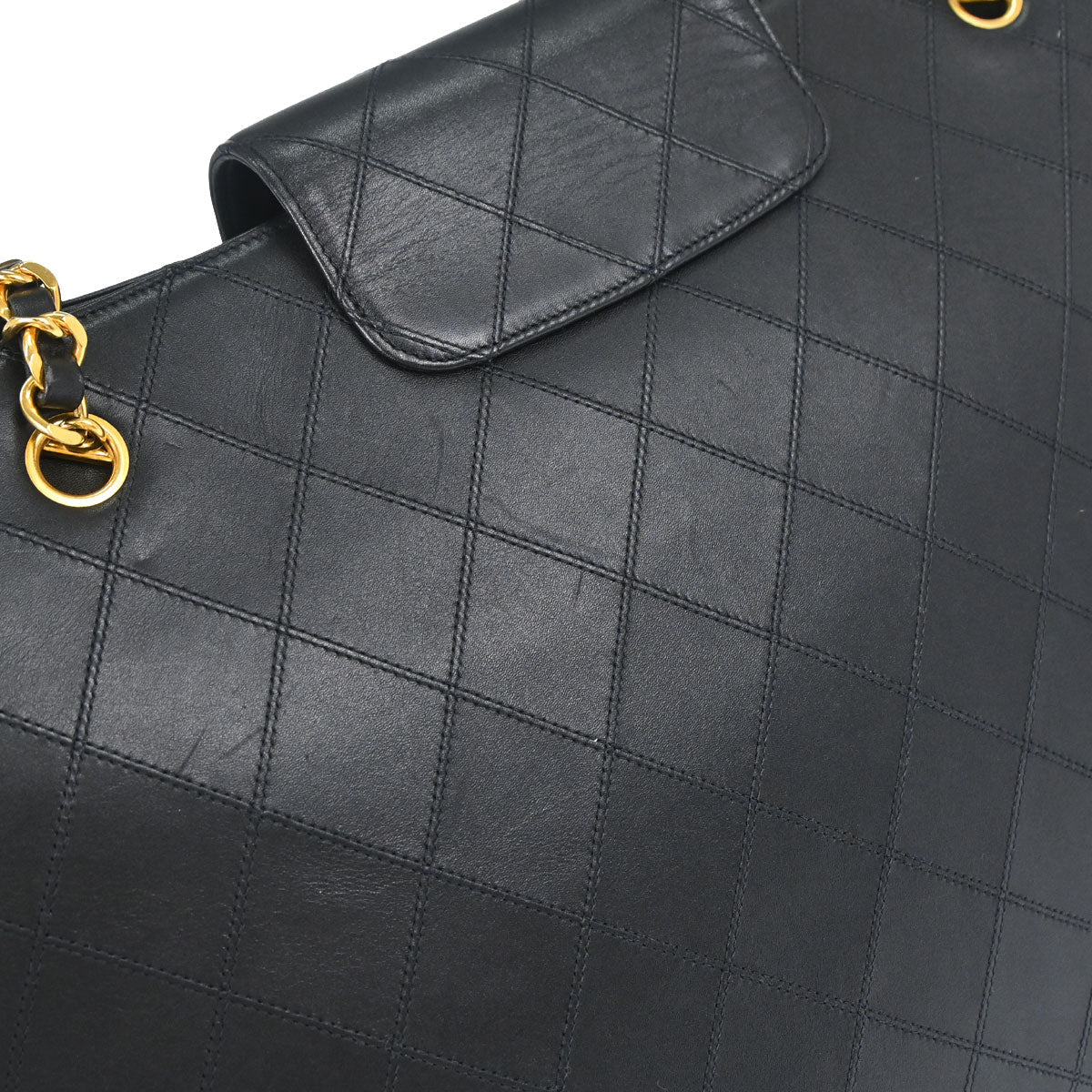 Chanel 1994-1996 Black Lambskin Bicolore Supermodel Shoulder Bag