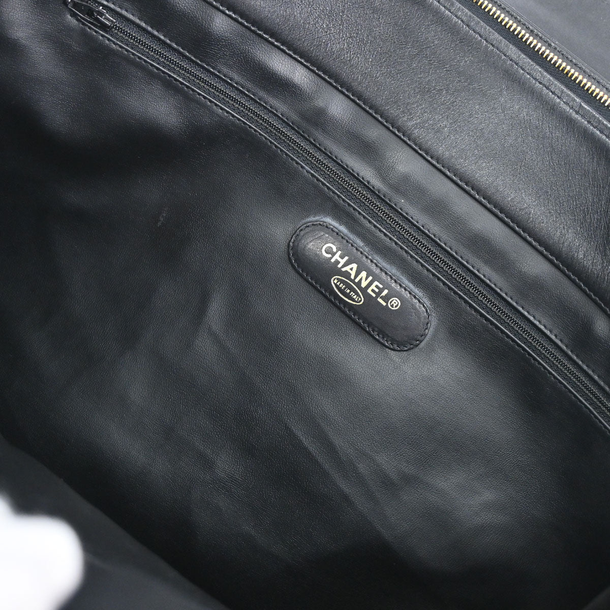 Chanel 1994-1996 Black Lambskin Bicolore Supermodel Shoulder Bag