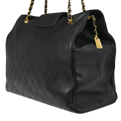 Chanel 1994-1996 Black Lambskin Bicolore Supermodel Shoulder Bag