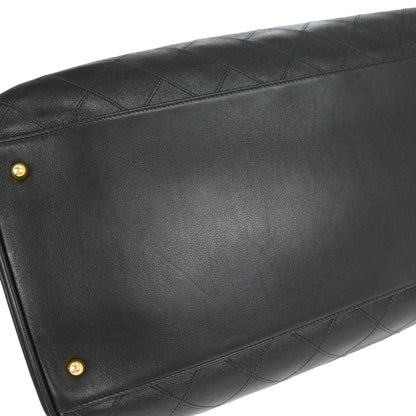 Chanel 1994-1996 Black Lambskin Bicolore Supermodel Shoulder Bag