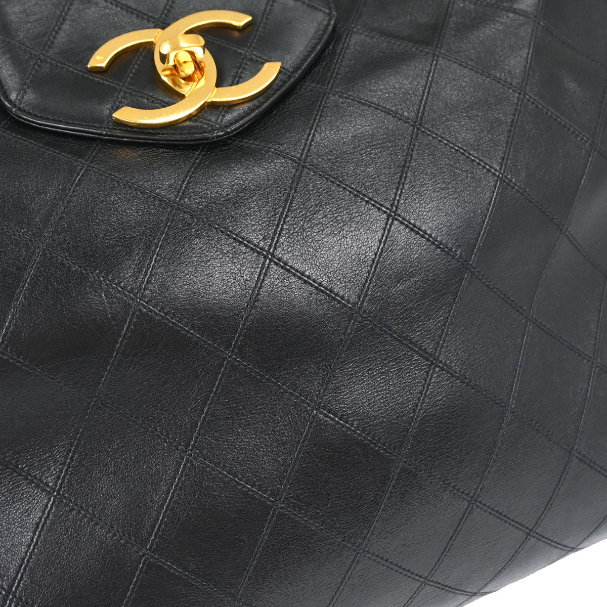 Chanel 1994-1996 Black Lambskin Bicolore Supermodel Shoulder Bag