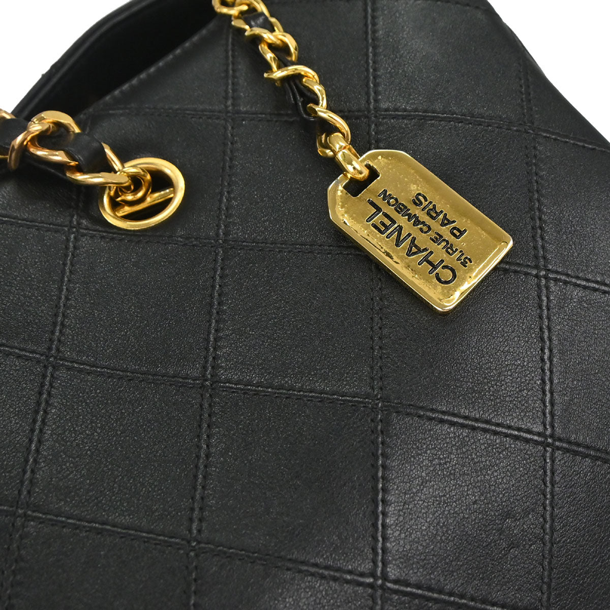 Chanel 1994-1996 Black Lambskin Bicolore Supermodel Shoulder Bag