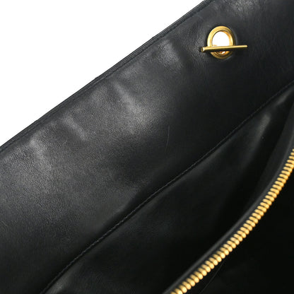 Chanel 1994-1996 Black Lambskin Bicolore Supermodel Shoulder Bag