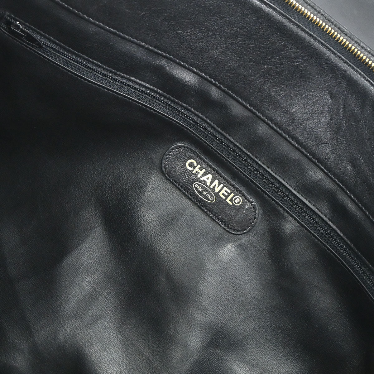 Chanel 1994-1996 Black Lambskin Bicolore Supermodel Shoulder Bag