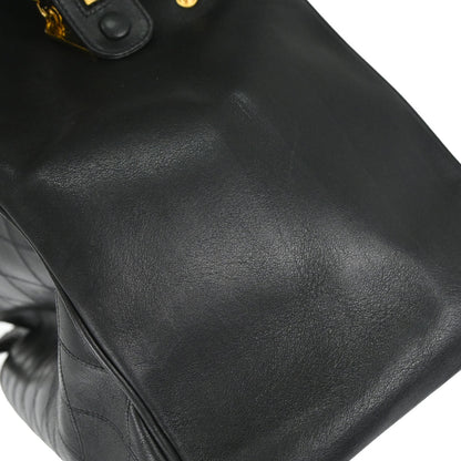 Chanel 1994-1996 Black Lambskin Bicolore Supermodel Shoulder Bag