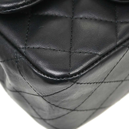 Chanel 2016-2017 Black Lambskin Mini Classic Square Flap Shoulder Bag 17
