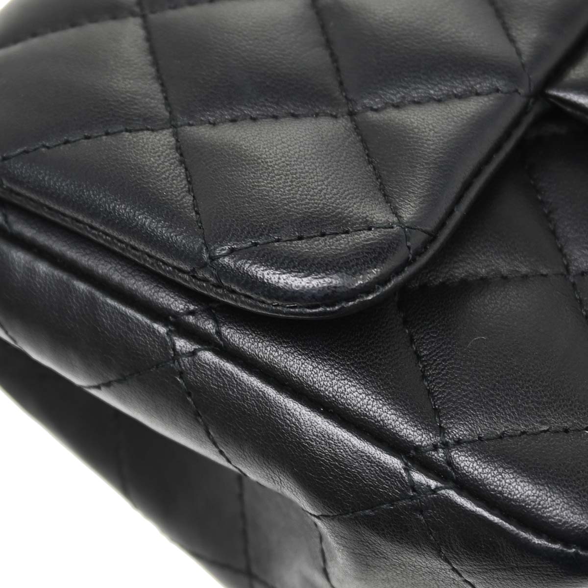 Chanel 2016-2017 Black Lambskin Mini Classic Square Flap Shoulder Bag 17