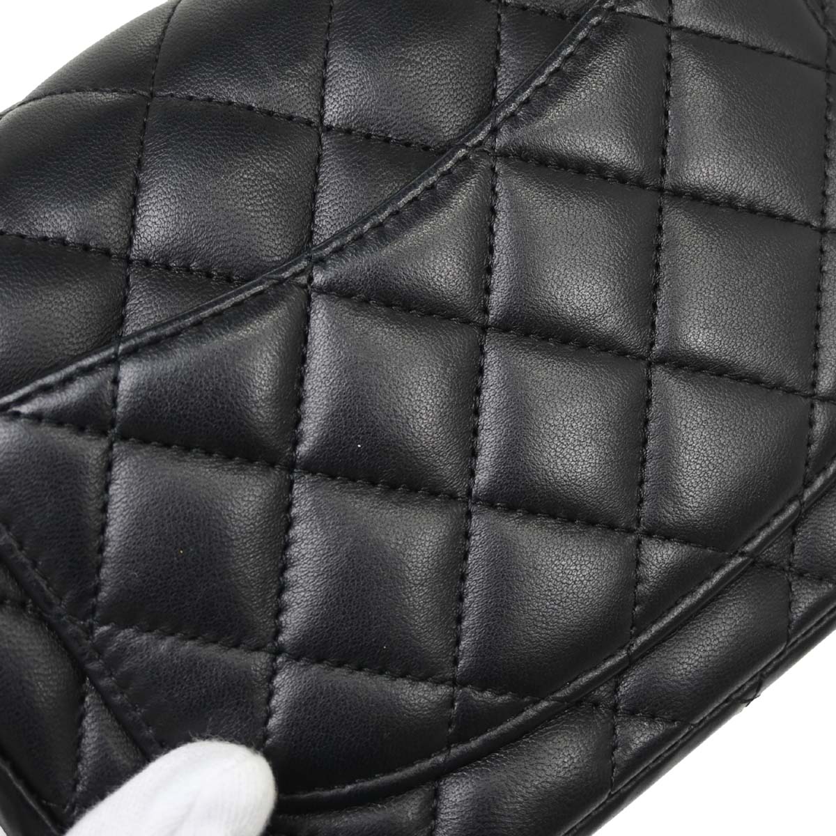 Chanel 2016-2017 Black Lambskin Mini Classic Square Flap Shoulder Bag 17