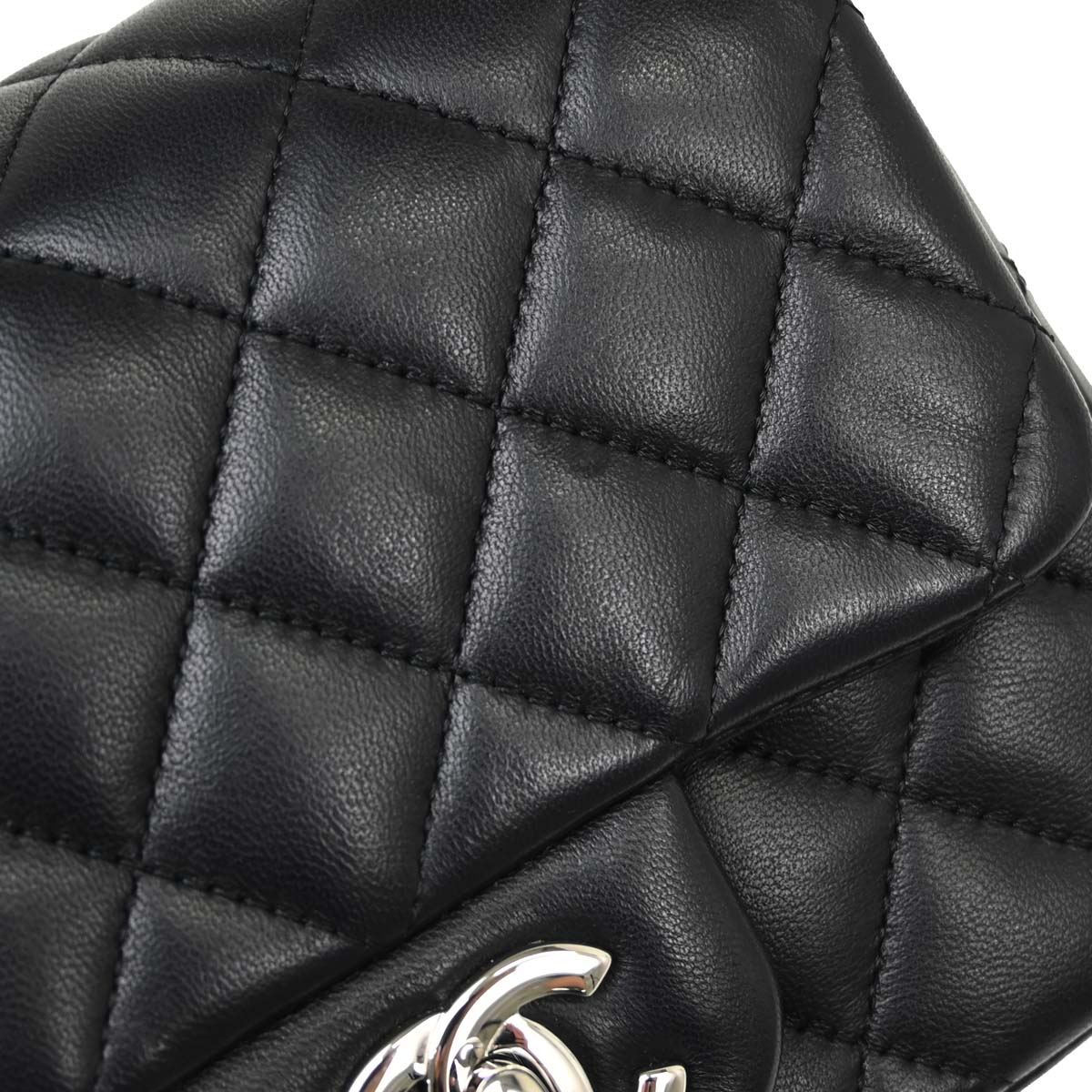 Chanel 2016-2017 Black Lambskin Mini Classic Square Flap Shoulder Bag 17