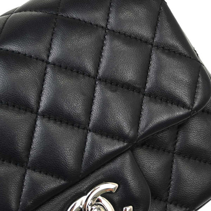 Chanel 2016-2017 Black Lambskin Mini Classic Square Flap Shoulder Bag 17