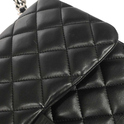 Chanel 2015-2016 Black Lambskin Jumbo Classic Double Flap Shoulder Bag