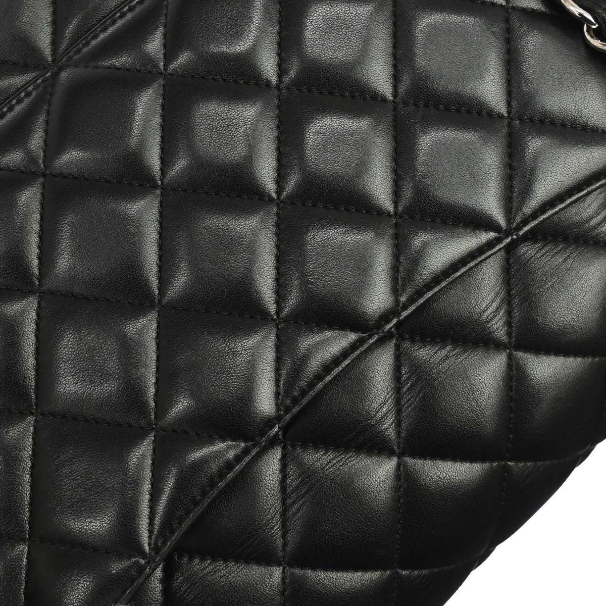 Chanel 2015-2016 Black Lambskin Jumbo Classic Double Flap Shoulder Bag