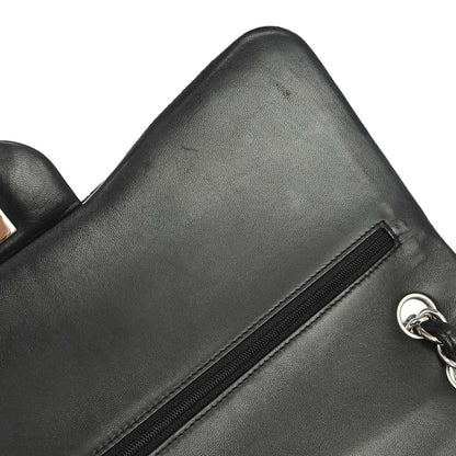 Chanel 2015-2016 Black Lambskin Jumbo Classic Double Flap Shoulder Bag