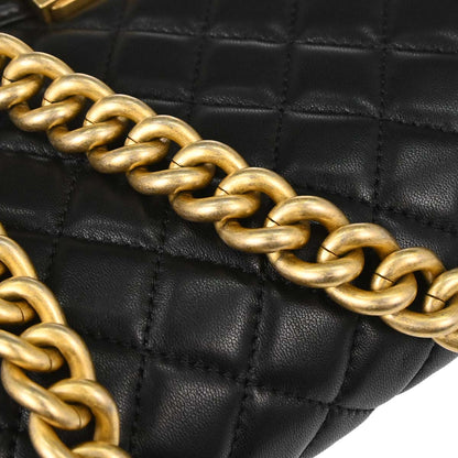 Boy Chanel 2017 Black Lambskin Medium Shoulder Bag