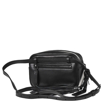 Saint Laurent Black Leather Lou Camera Bum Bag