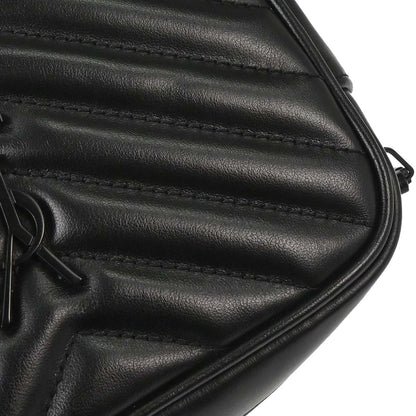 Saint Laurent Black Leather Lou Camera Bum Bag