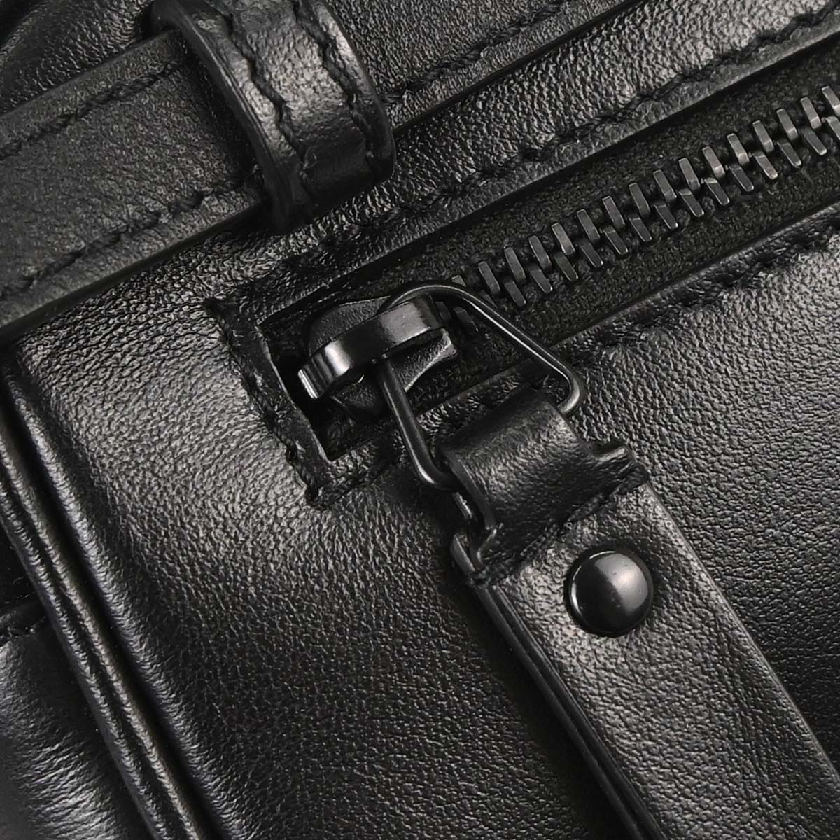 Saint Laurent Black Leather Lou Camera Bum Bag