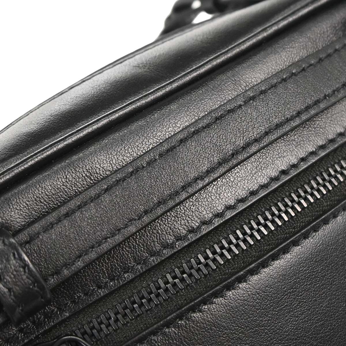 Saint Laurent Black Leather Lou Camera Bum Bag