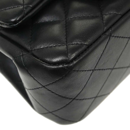 Chanel 2019 Black Lambskin Mini Classic Square Flap Shoulder Bag 17