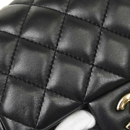 Chanel 2019 Black Lambskin Mini Classic Square Flap Shoulder Bag 17