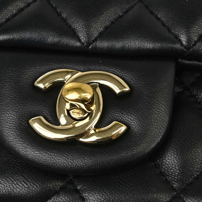 Chanel 2019 Black Lambskin Mini Classic Square Flap Shoulder Bag 17