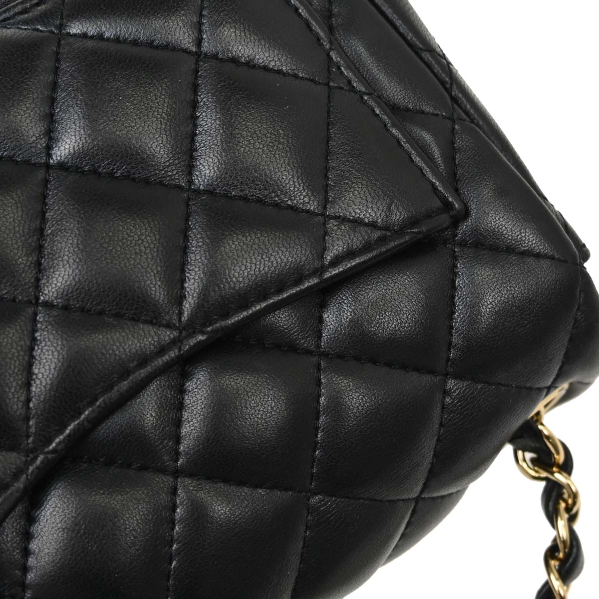 Chanel 2019 Black Lambskin Mini Classic Square Flap Shoulder Bag 17