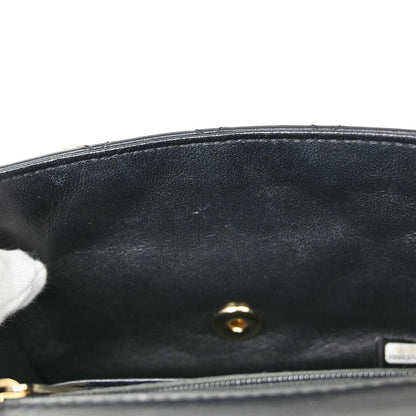 Chanel 2019 Black Lambskin Mini Classic Square Flap Shoulder Bag 17