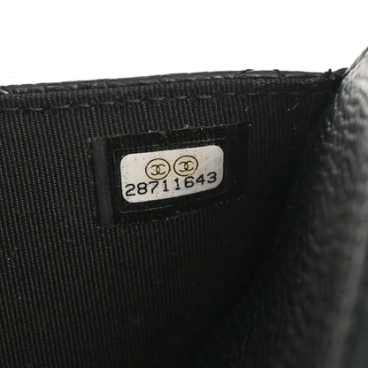 Chanel 2019 Black Caviar Skin Classic WOC Wallet on Chain Bag
