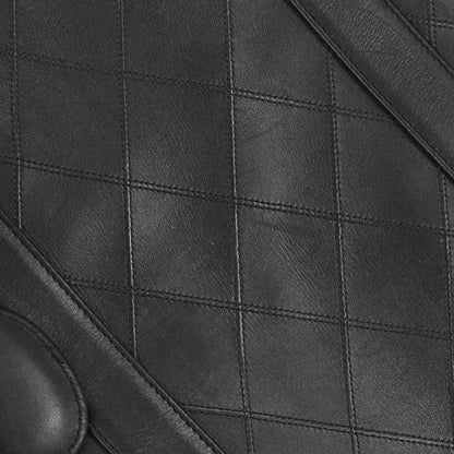 Chanel 1994-1996 Black Lambskin Bicolore 2way Shoulder Duffle Handbag